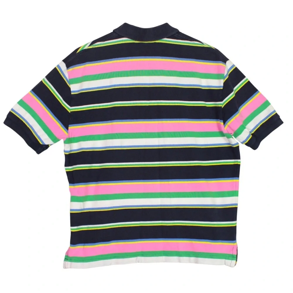 Vintage Polo Ralph Lauren Polo Shirt short sleeve Striped Size Medium 90S